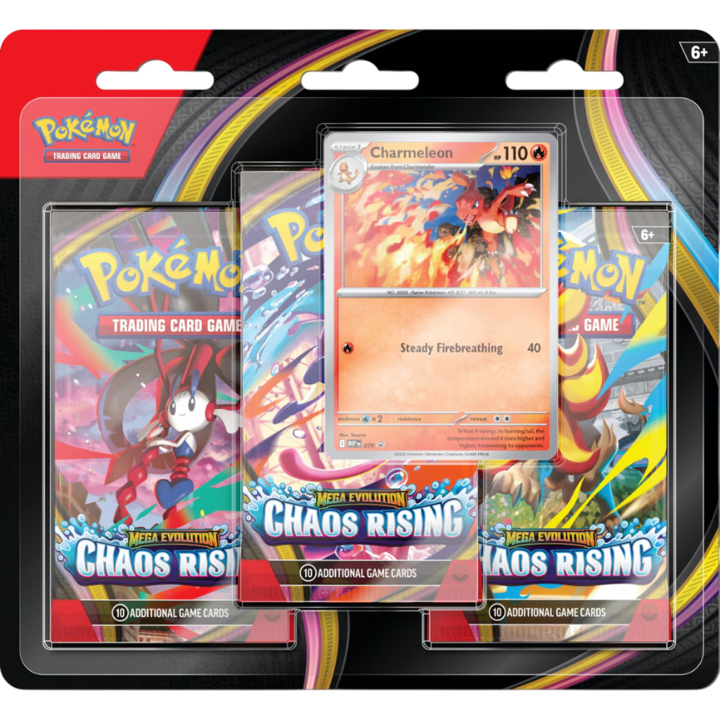 Mega Evolution—Chaos Rising: 3-pack Blister