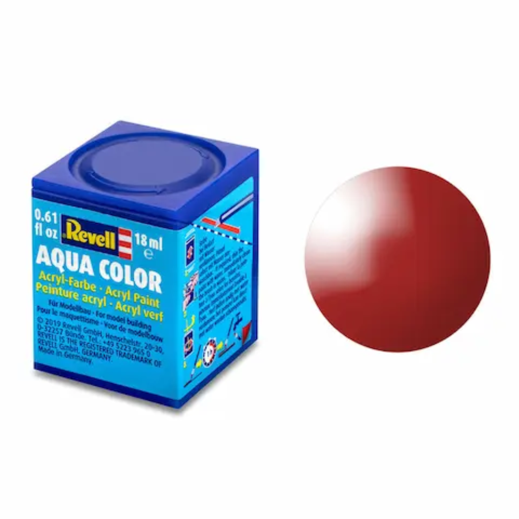 Gloss "Fiery Red" (RAL 3000)Aqua Color Acrylic18ml - 36131