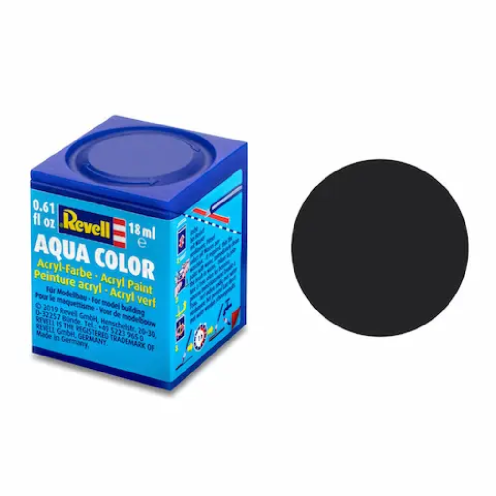 Matt "Tar Black" (RAL 9021) Aqua Color Acrylic 18ml - 36106