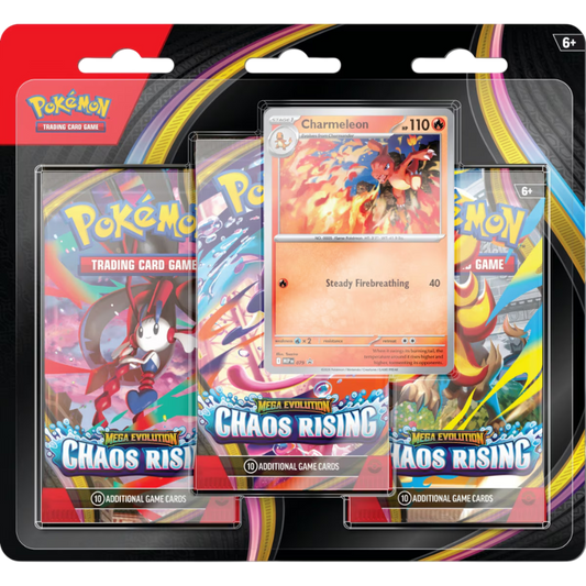 Mega Evolution—Chaos Rising: 3-pack Blister