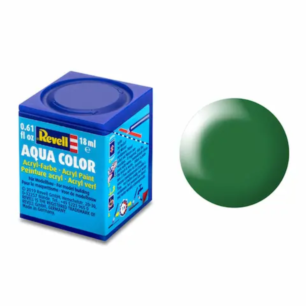 Silk "Leaf Green"(RAL 6001)Aqua Color Acrylic 18ml - 36364