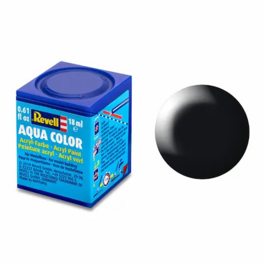 Silk "Black" (RAL 9005) Aqua Color Acrylic - 18ml - 36302