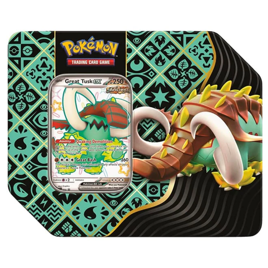 Pokemon - Scarlet & Violet - Paldean Fates - 7" Tin - Shiny Great Tusk ex