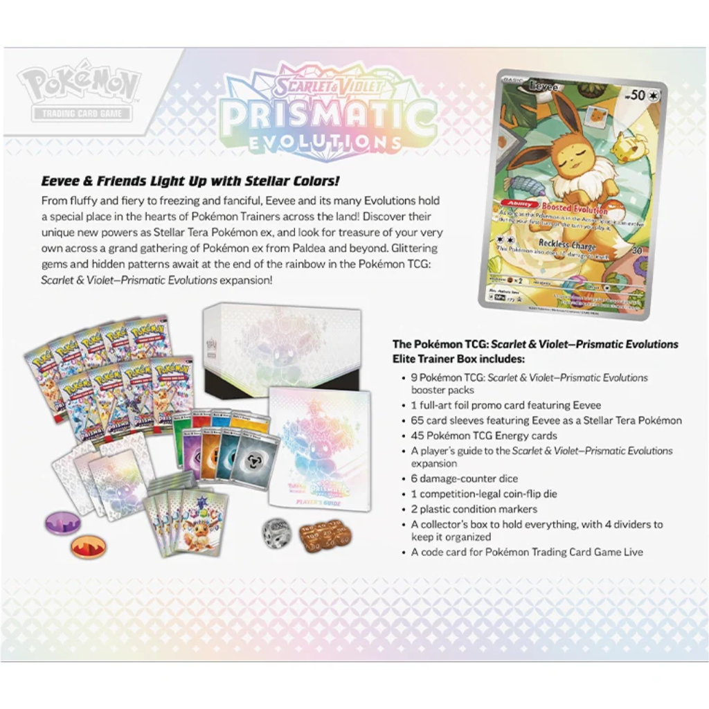 Pokemon - Scarlet & Violet - Prismatic Evolutions - Elite Trainer Box