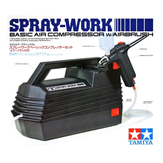 Spray-Work Compressor with Airbrush